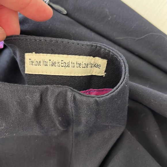 Peace of Cloth Lisa Side Zip Flat Front Back Slit Hem Trouser Pants - Picture 8 of 10